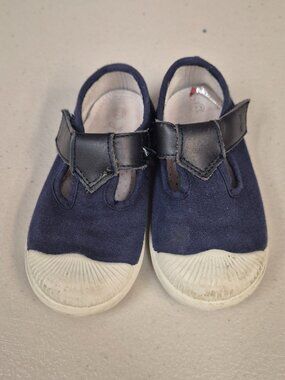 Jacadi Navy Mary Jane Canvas Sneakers sz 23